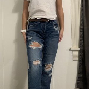 American Eagle Ripped Mom Jeans